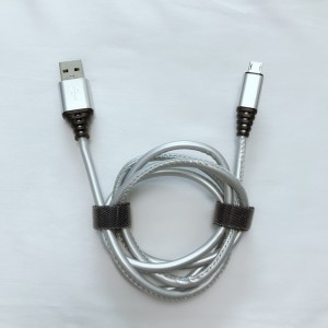 Cáp PU sạc nhanh Cáp USB tròn cho micro USB, Loại C, sạc nhanh và đồng bộ iPhone