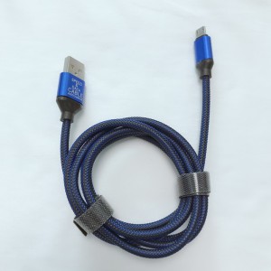Dây lưới cá bện dây sạc nhôm tròn Cáp USB cho micro USB, loại C, sạc sét iPhone và đồng bộ hóa