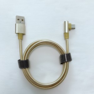 Cáp USB 2.0 Cáp kim loại Sạc tròn Vỏ nhôm Cáp USB cho micro USB, Loại C, sạc sét iPhone và đồng bộ hóa