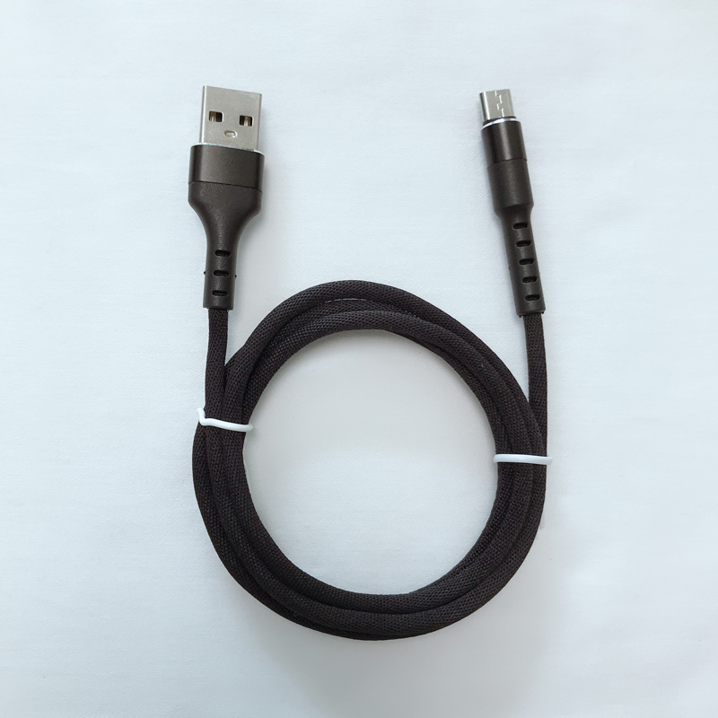 Sạc nhanh Vòng nhôm Vỏ bện uốn cong Cáp dữ liệu USB cho micro USB, Loại C, sạc sét iPhone và đồng bộ hóa
